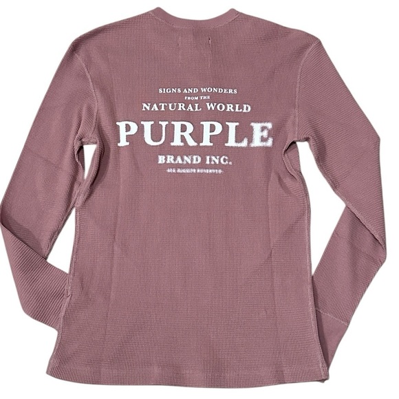 NWT PURPLE BRAND P202 Graphic Long Sleeve in Clay - Picture 3 of 5